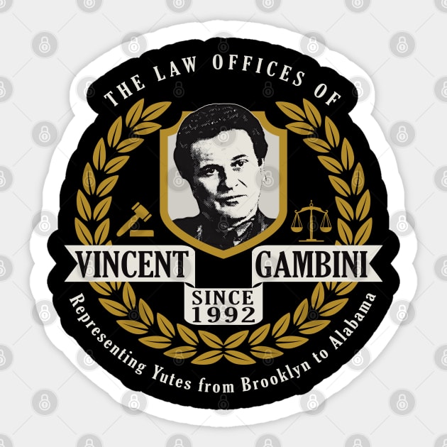 Law Offices of Vincent Gambini Sticker by Alema Art